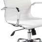 Silla oficina mason en blanco y negro patas cromo Silla oficina mason en blanco y negro patas cromo