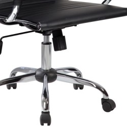 SILLA OFICINA MASON EN BLANCO Y NEGRO PATAS CROMO