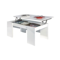 Mesa de centro Elevable KENDRA blanco