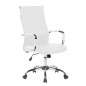 Silla oficina belsa en blanco y negro patas cromo Silla oficina belsa en blanco y negro patas cromo