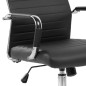 Silla oficina belsa en blanco y negro patas cromo Silla oficina belsa en blanco y negro patas cromo