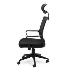 SILLA OFICINA CIRIA EN NEGRO PATAS NEGRO