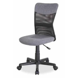 Silla oficina doraimon en gris  patas negras ergonomica