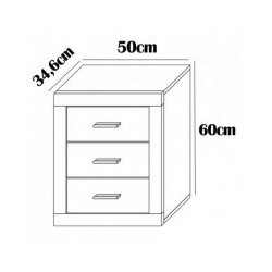 DORMITORIO OFERTA LAFNE CABECERO Y DOS MESITAS CAMBRIA BLANCO
