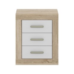 Mesita de noche modelo lafne color cambrian blanco