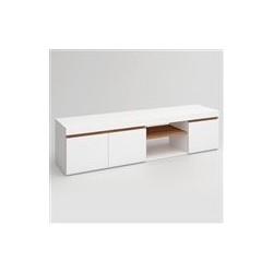 MUEBLE DE T.V. MODELO ELIS+ESTANTE EN BLANCO NATURA