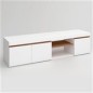 Mueble de t.v. modelo elis+estante en blanco natura Mueble de t.v. modelo elis+estante en blanco natura