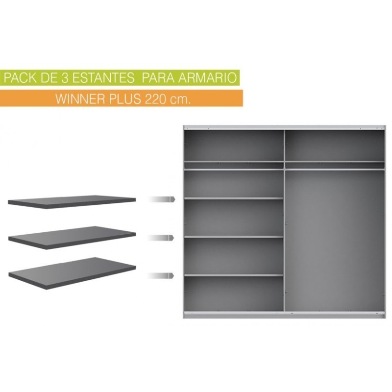 Lote 3 estantes 107x42 cm winner plus de 270 cm Lote 3 estantes 107x42 cm winner plus de 270 cm