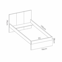 Cama Juvenil Dina 90x190 Natural y blanco dormitorios juveniles 97,00 € 80,17 €