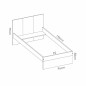 Cama juvenil dina 90x190 natural y blanco Cama juvenil dina 90x190 natural y blanco