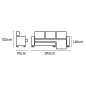 Sofá chaiselongue black con arcon Sofá chaiselongue black con arcon