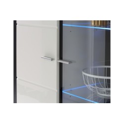 Salon modelo Phanton con Leds en blanco alto brillo