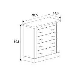Dormitorio modelo chellen 13 color cambria blanco