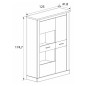 Vitrina baja modelo chellen cambria blanco Vitrina baja modelo chellen cambria blanco