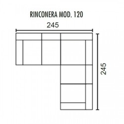 Rinconera modelo francia de 245x245 cm