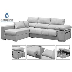 Sofá Chaiselongue Izquierdas Copi Gris con Arcon