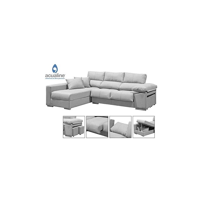 Sofá chaiselongue izquierdas copi gris con arcon Sofá chaiselongue izquierdas copi gris con arcon