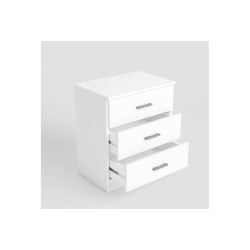 Mesita couple 3 cajones blanco