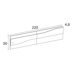 Cabecero leds nantes con dos mesitas couple dos cajones en color blanco u sahara/blanco