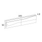 Cabecero leds nantes con dos mesitas couple tres cajones en color blanco u sahara/blanco Cabecero leds nantes con dos mesitas couple tres cajones en color blanco u sahara/blanco