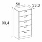 Dormitorio reims con mesitas tres cajones couple y sinfonier en blanco Dormitorio reims con mesitas tres cajones couple y sinfonier en blanco