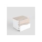 dormitorio completo nantes con dos mesitas cannes dos cajones en color sahara/blanco dormitorio completo nantes con dos mesitas cannes dos cajones en color sahara/blanco