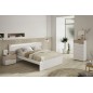 dormitorio completo nantes con dos mesitas cannes dos cajones en color sahara/blanco dormitorio completo nantes con dos mesitas cannes dos cajones en color sahara/blanco