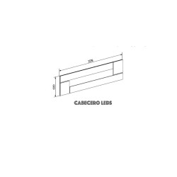 Cabecero leds  Córdoba y 2 mesitas