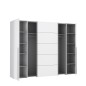 Armario modelo Rio de 2,70x2,10 correderas y batientes roble blanco Armario modelo Rio de 2,70x2,10 correderas y batientes roble blanco