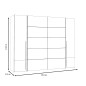 Armario modelo Rio de 2,70x2,10 correderas y batientes roble blanco Armario modelo Rio de 2,70x2,10 correderas y batientes roble blanco