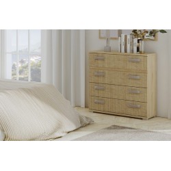 Dormitorio completo modelo córdoba con comoda y espejo