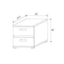 Dormitorio completo modelo córdoba con comoda y espejo