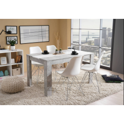 MESA DE COMEDOR MODELO RUBIA ROBLE ARTISAN Y NEGRO