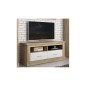 Mueble Bajo TV Con 2 Cajones 135cm Chellén Cambria Blanco Mueble Bajo TV Con 2 Cajones 135cm Chellén Cambria Blanco