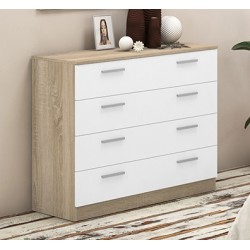 Comoda modelo monika 4 cajones pino andersen gris
