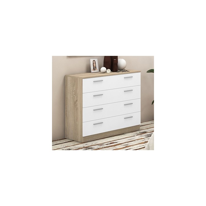 Comoda modelo monika 4 cajones pino andersen gris